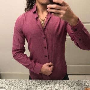 Men’s Pink/Magenta EXPRESS Button Up